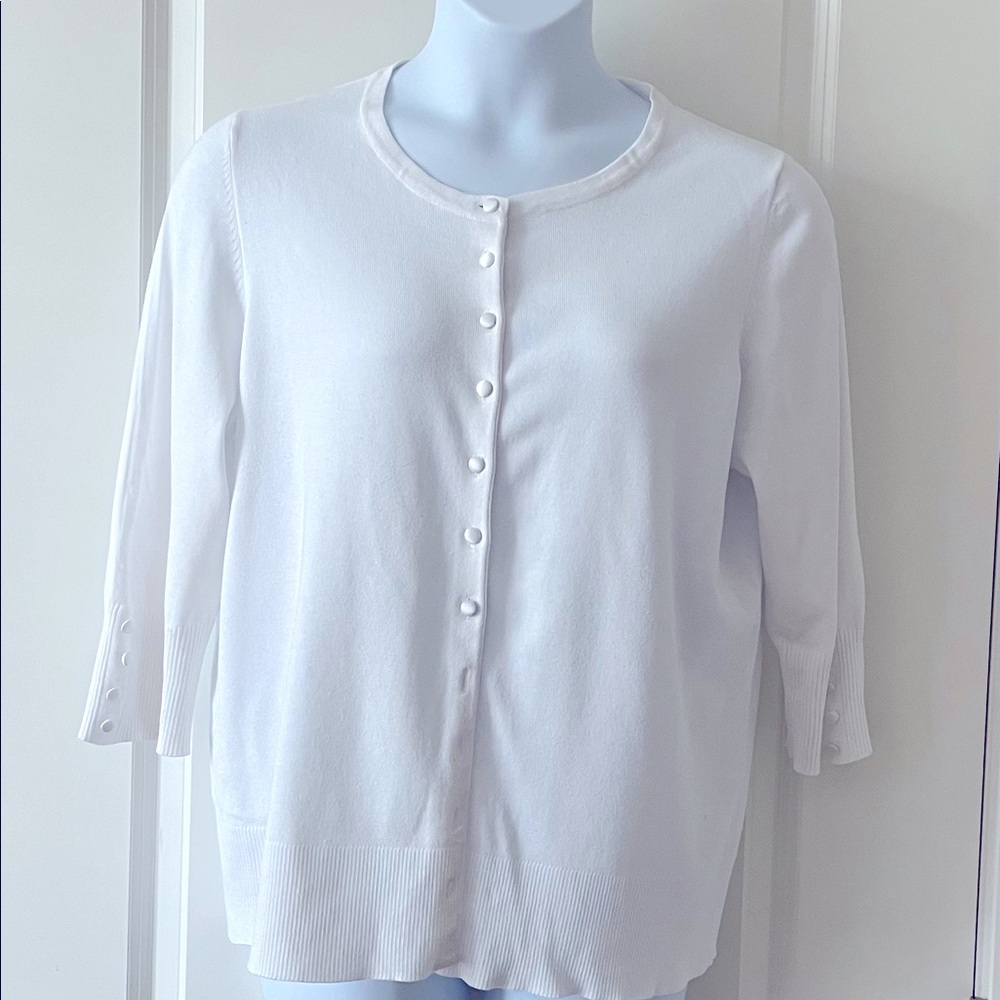 White Cardigan Sweater